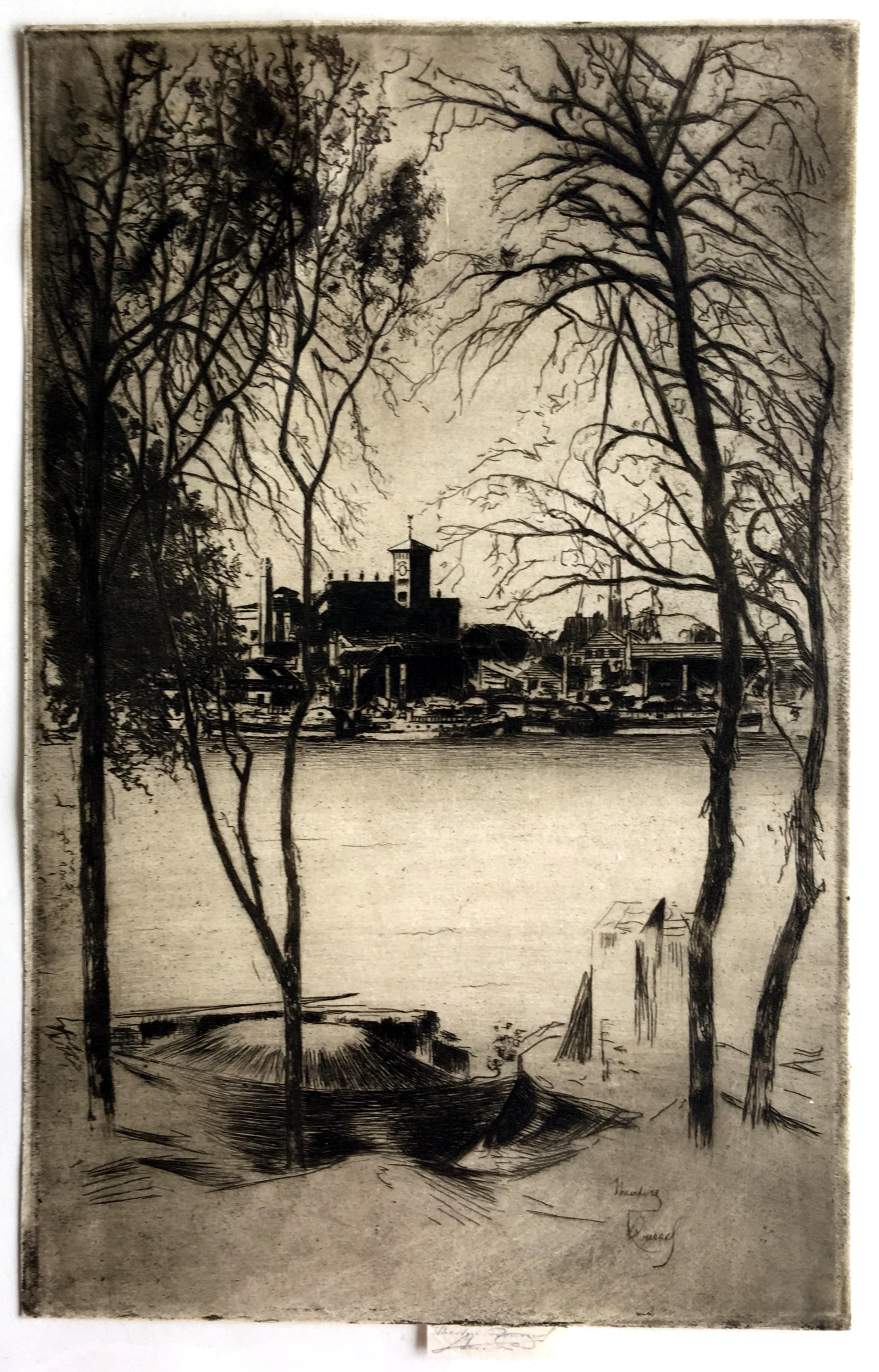 Theodore Casimir Roussel Landscape Print - Laburnums and Battersea