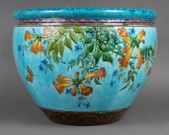 Théodore Deck (1823-1891), Ein französischer Cache-Topf im Japonisme-Stil des 19. Jahrhunderts, um 1875