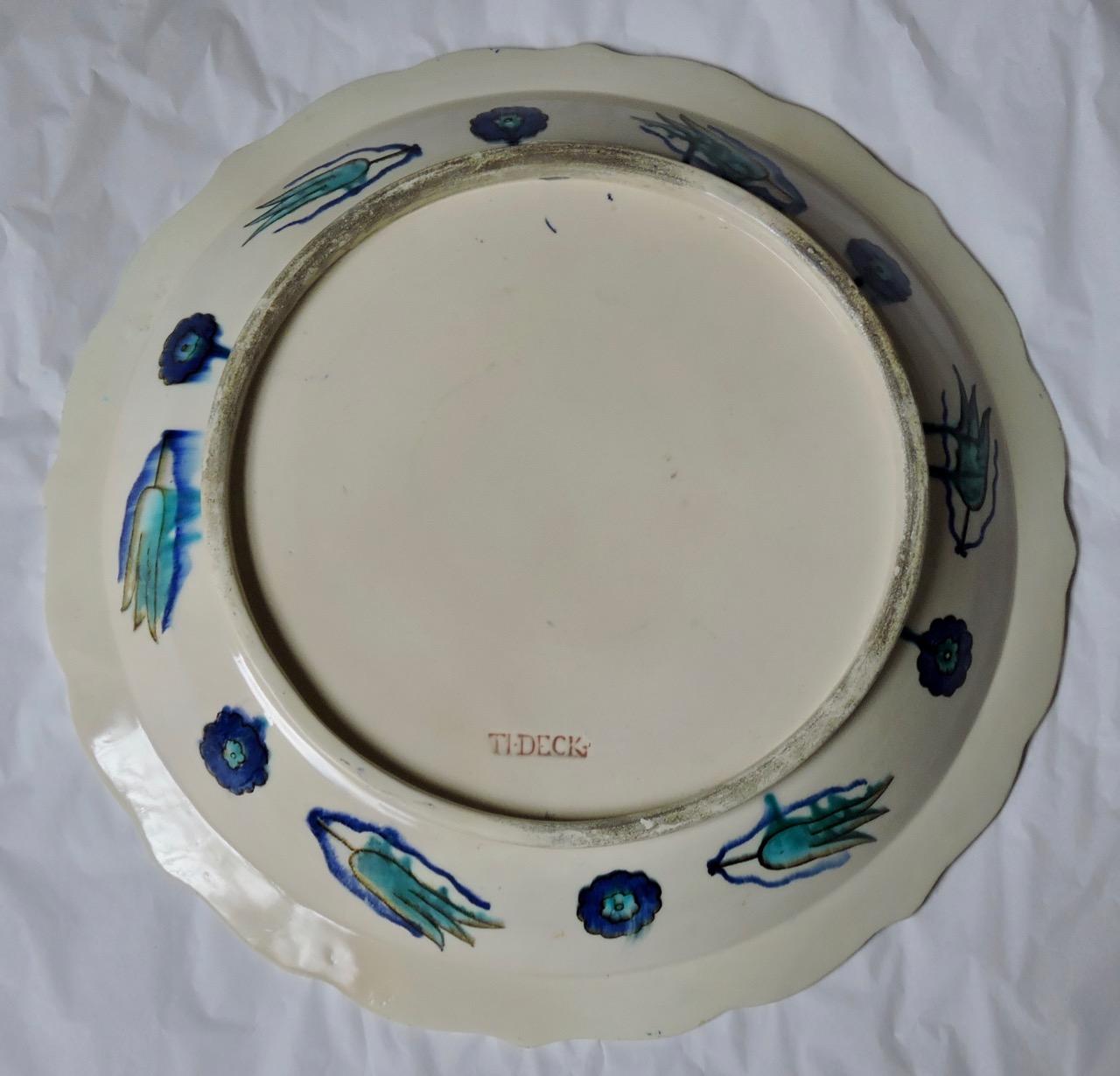 Théodore Deck, a Fretted Enameled Faience Impressive Iznik Charger 4