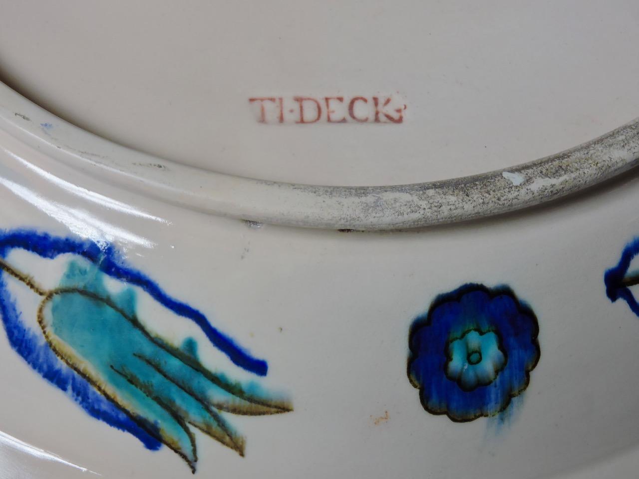 Théodore Deck, a Fretted Enameled Faience Impressive Iznik Charger 6