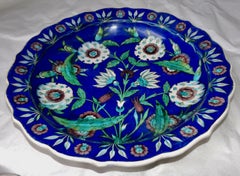 Théodore Deck, a Fretted Enameled Faience Impressive Iznik Charger