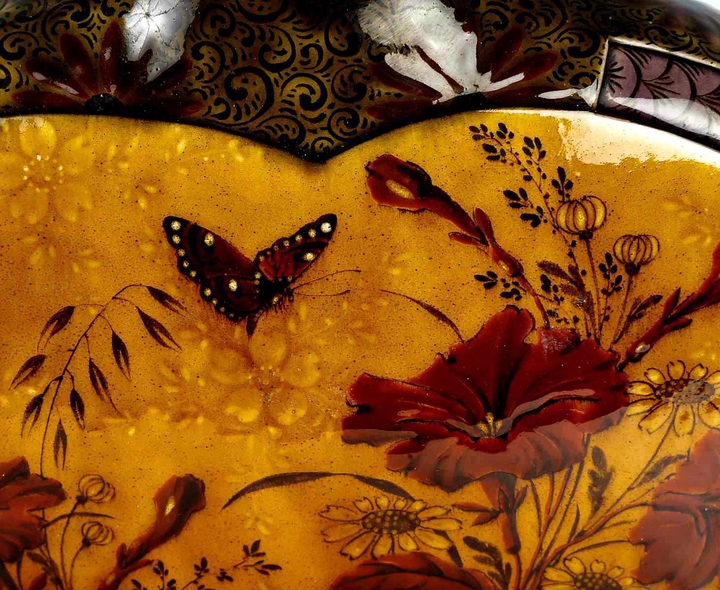 Théodore deck (1823-1891), A Gourd Shape Enameled Faïence Vase, circa 1885 For Sale 1