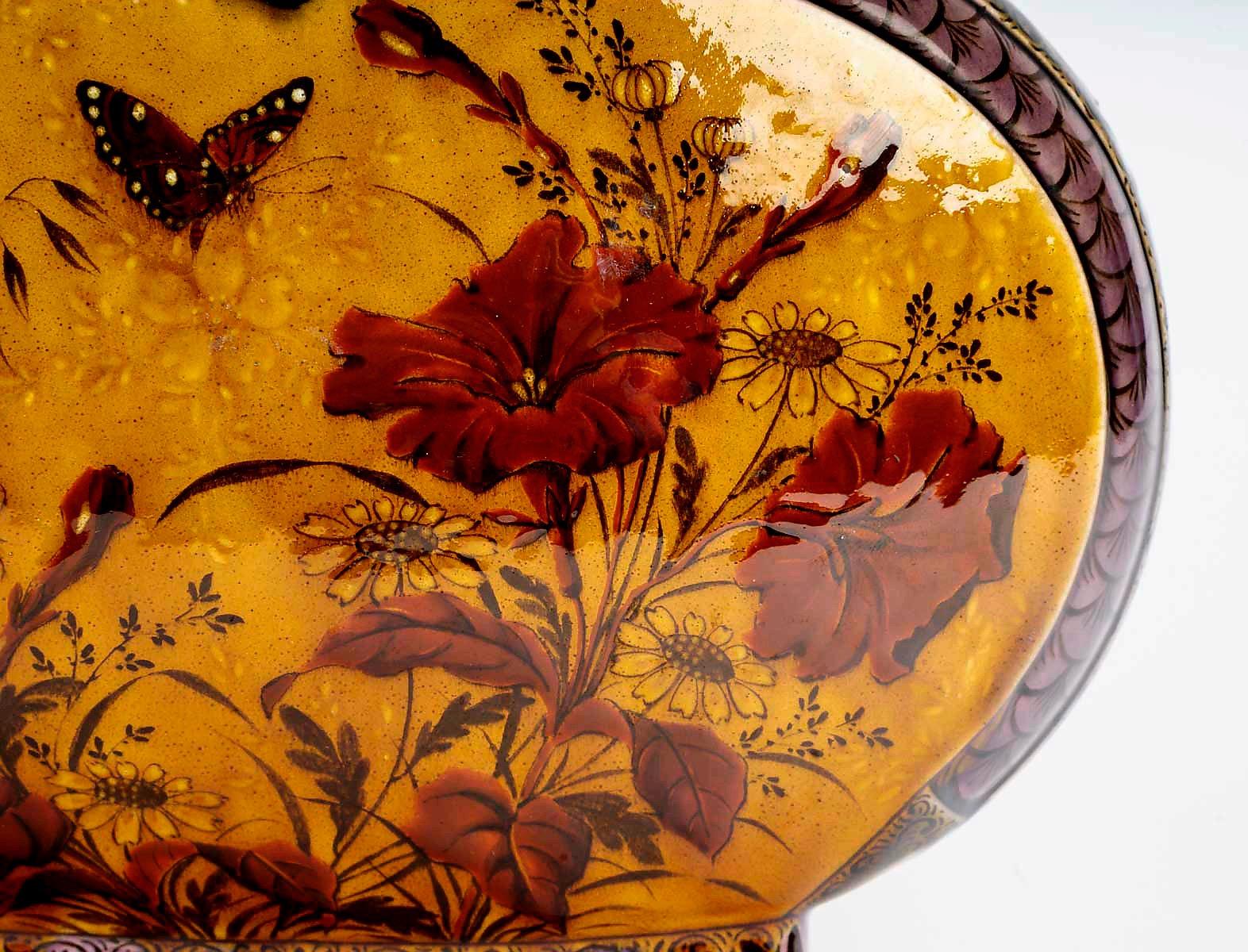 Théodore deck (1823-1891), A Gourd Shape Enameled Faïence Vase, circa 1885 For Sale 2