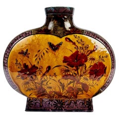 Théodore deck (1823-1891), A Gourd Shape Enameled Faïence Vase, circa 1885