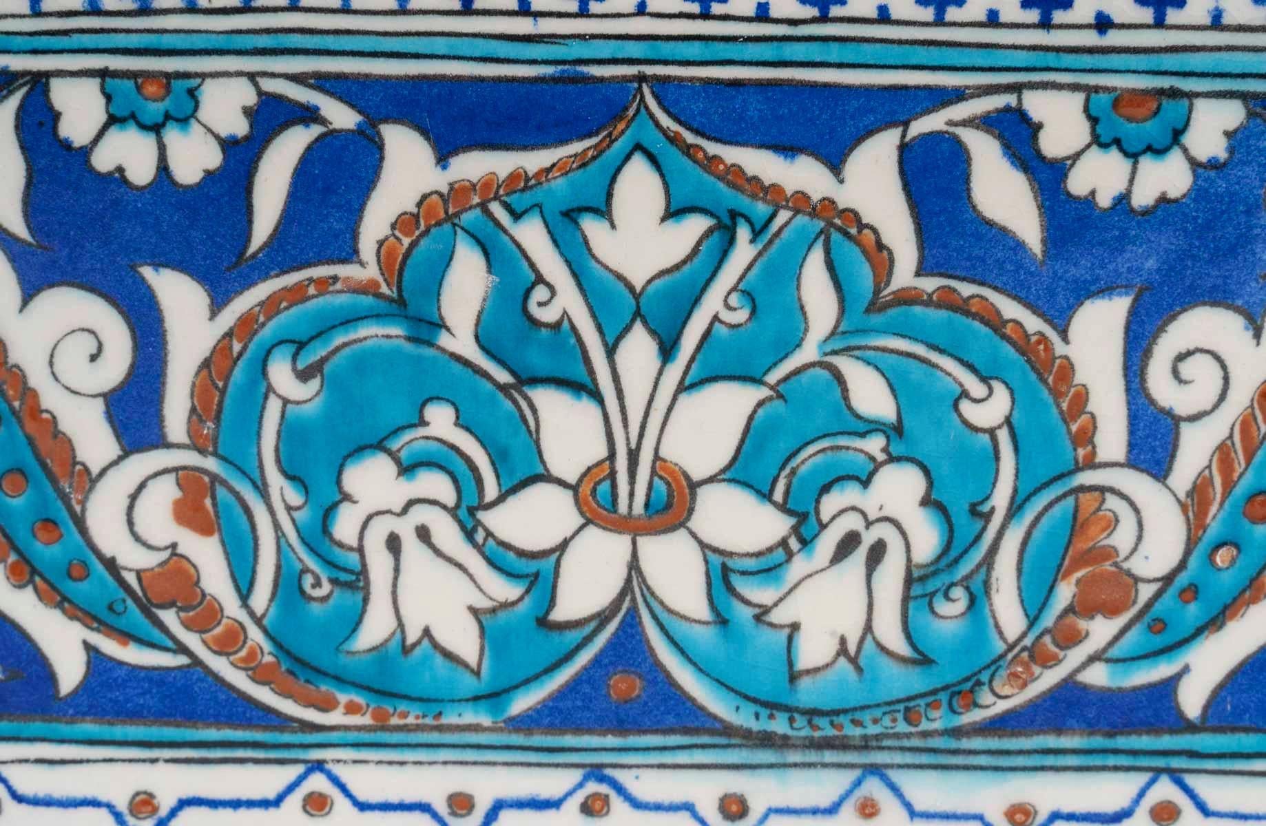 Late 19th Century Theodore Deck (1823 - 1891) An Iznik Style Enameled Faïence Jardiniere, c.1870 For Sale