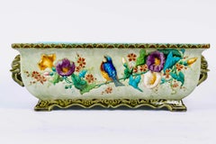 Centrotavola Jardiniere in faience smaltata di Théodore Deck (1823-1891), 1875 circa