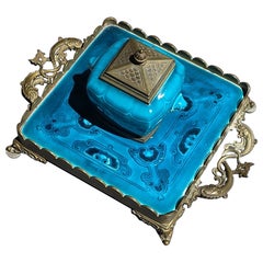 Théodore Deck (1823-1891), French. Archaic Chinese Style Inkwell, circa 1870