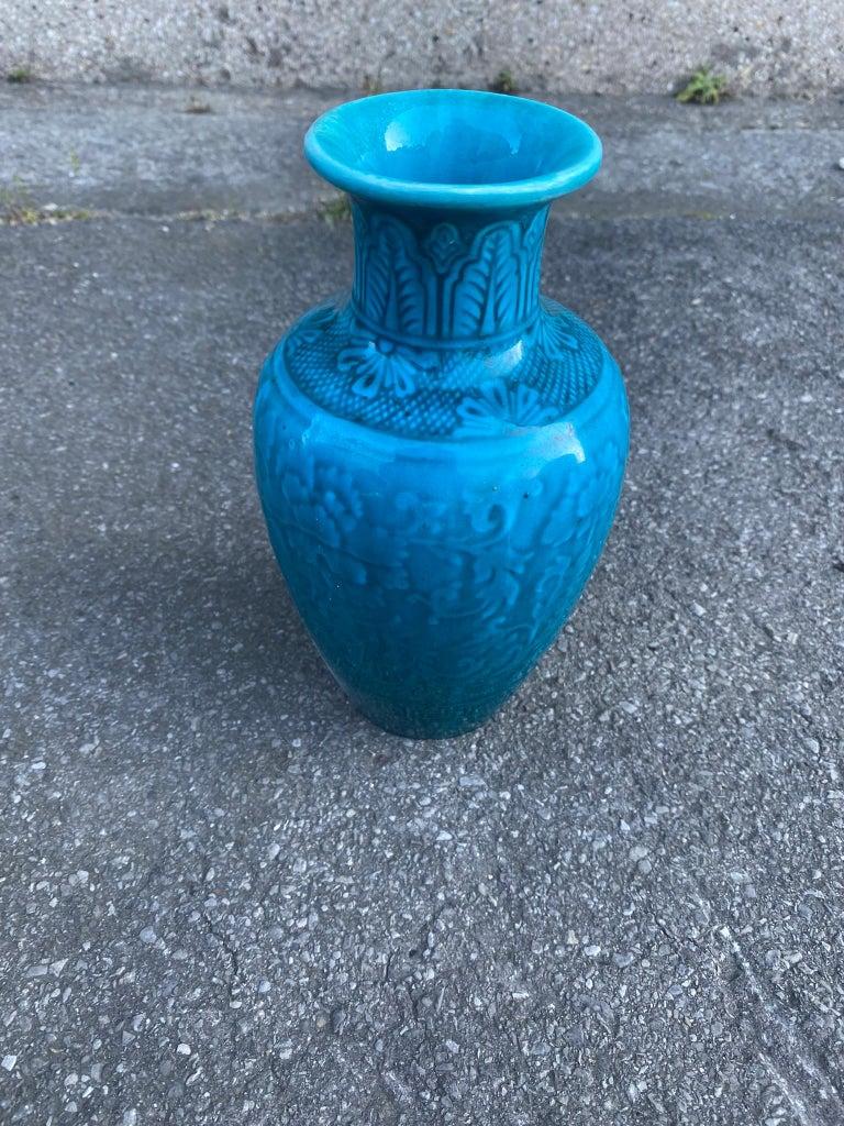 French Théodore Deck, Ceramic Vase, Signed, circa 1870 For Sale