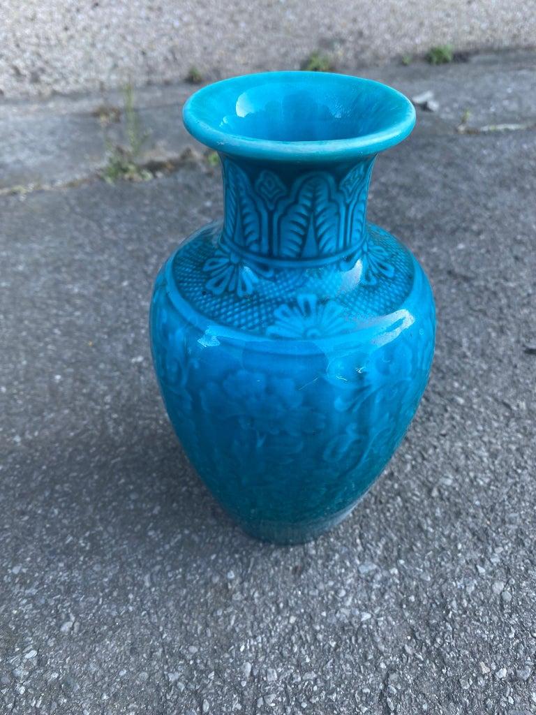 Théodore Deck, Keramische Vase, signiert, um 1870 (19. Jahrhundert) im Angebot