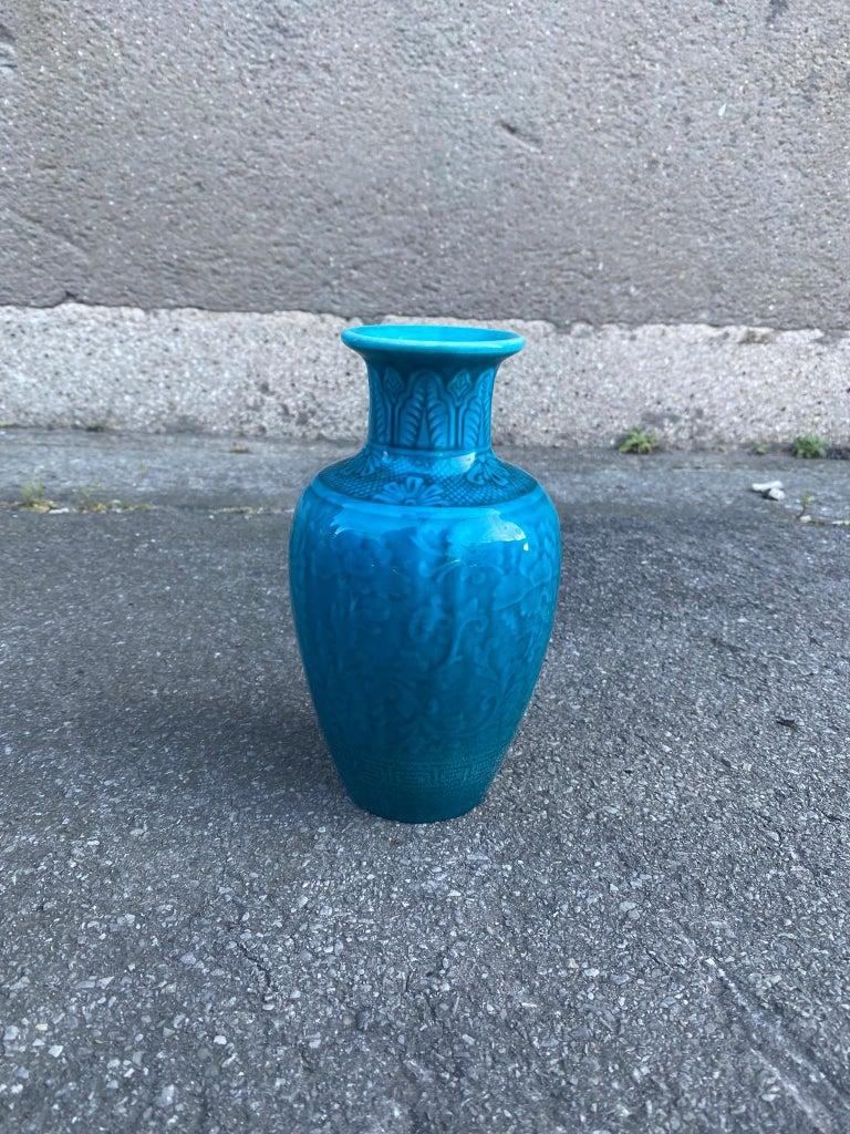 Théodore Deck, Keramische Vase, signiert, um 1870 (Keramik) im Angebot