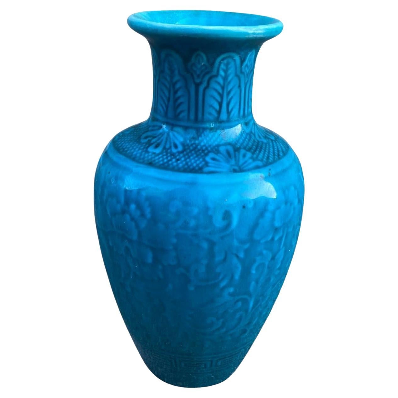 Théodore Deck, Ceramic Vase, Signed, circa 1870 For Sale