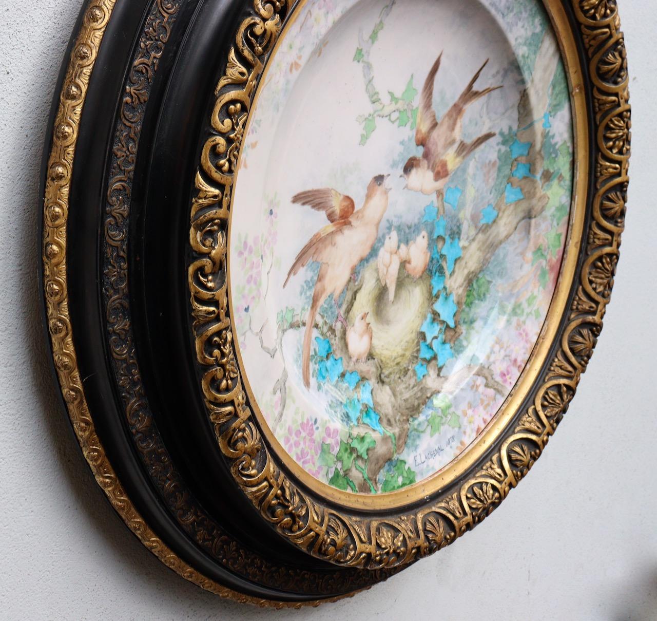 French Th�éodore Deck & Edmond Lachenal, an Impressive 19th Century Framed Charger