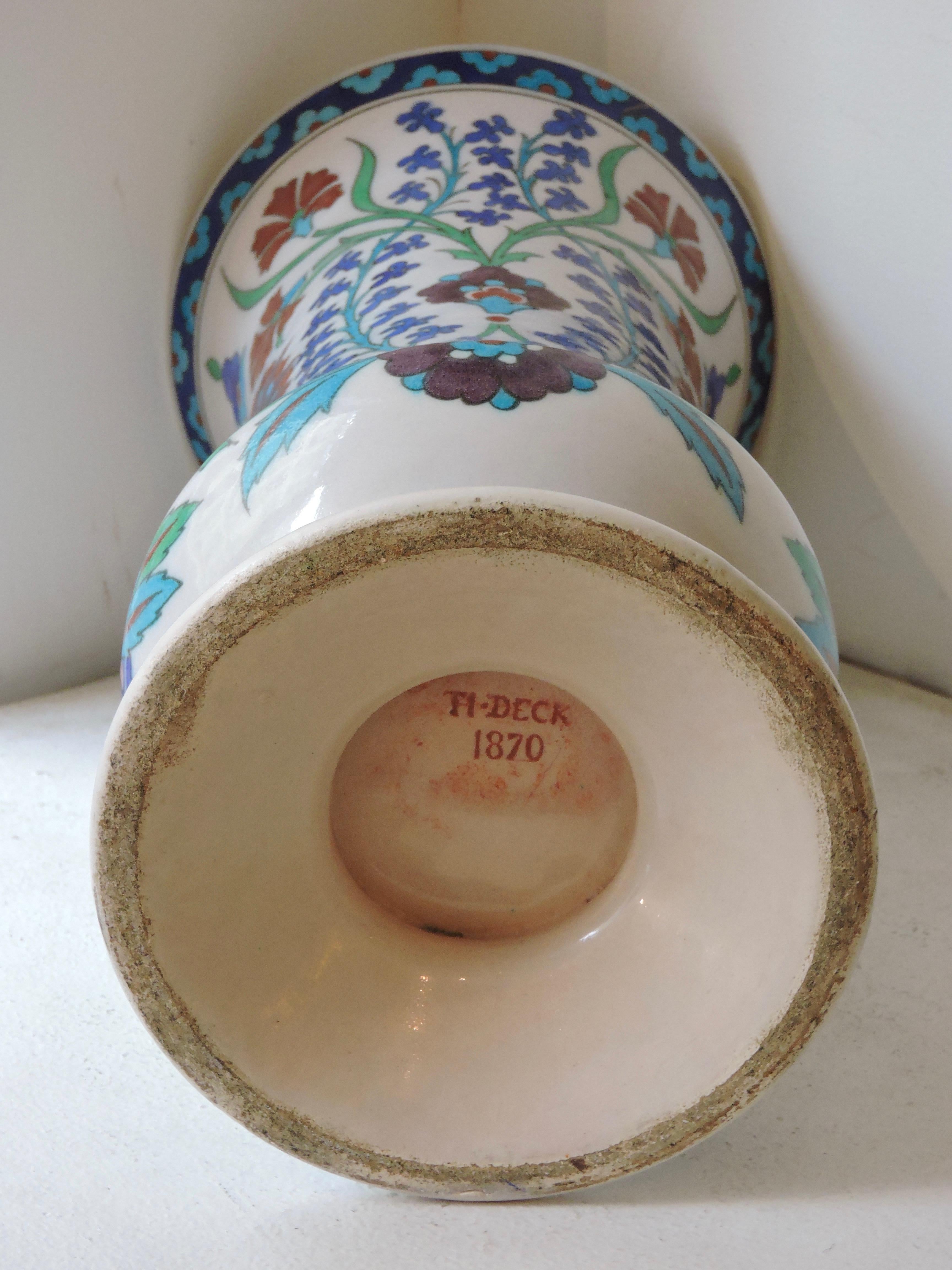 Théodore Deck Faience Iznik Baluster Vase 1