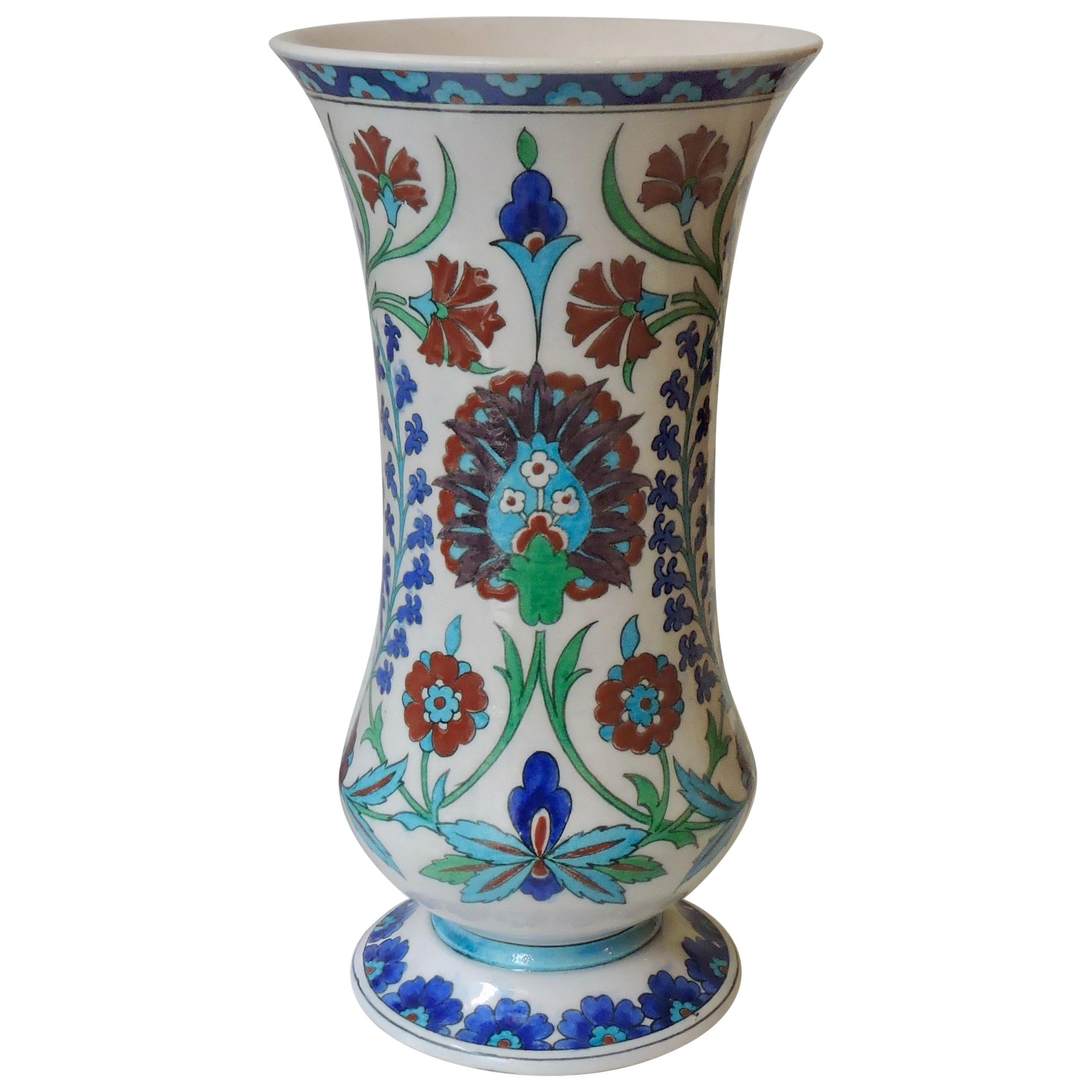 Théodore Deck Faience Iznik Baluster Vase