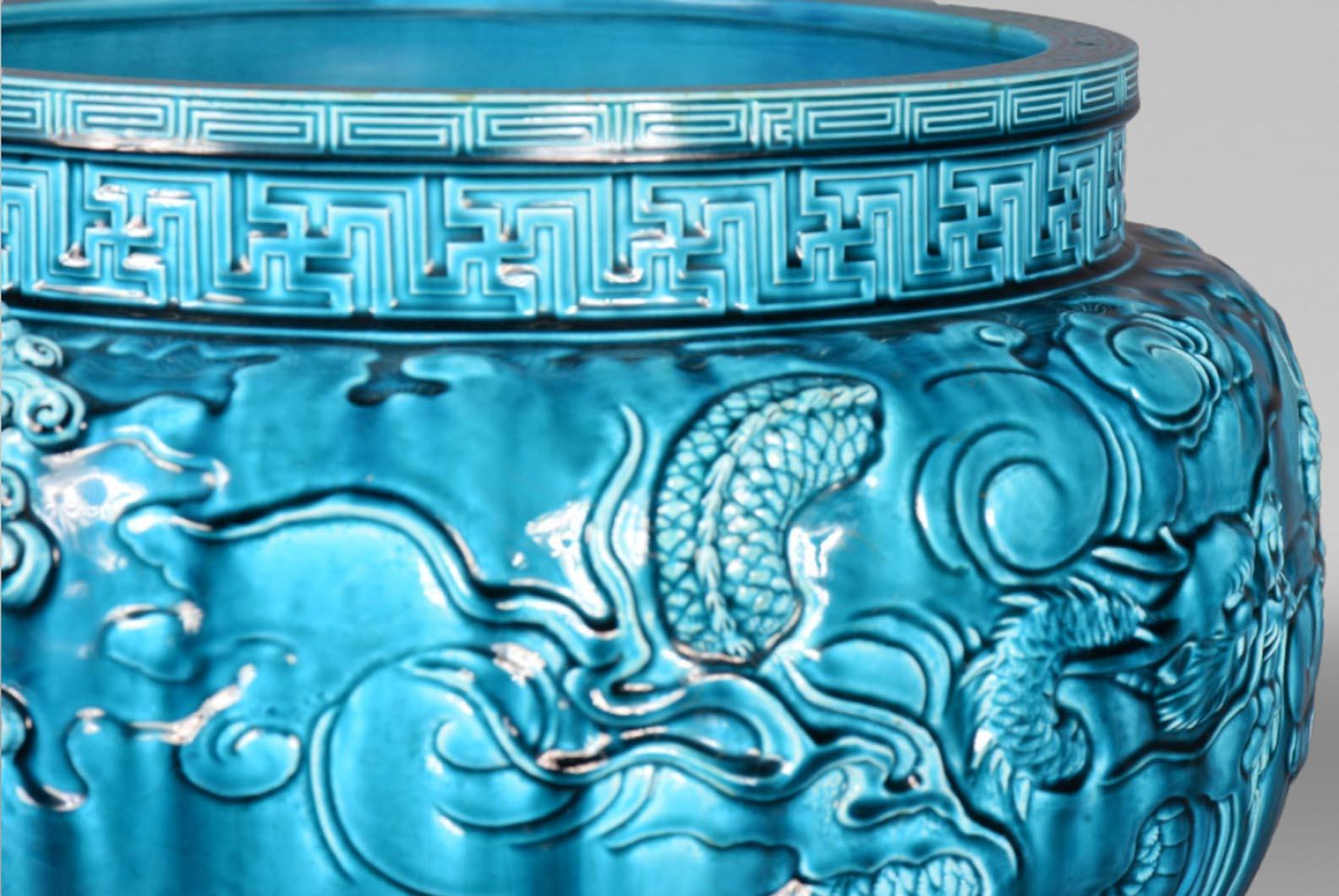 Giapponismo Théodore DECK, Grande vaso di ispirazione estremo-orientale in vendita