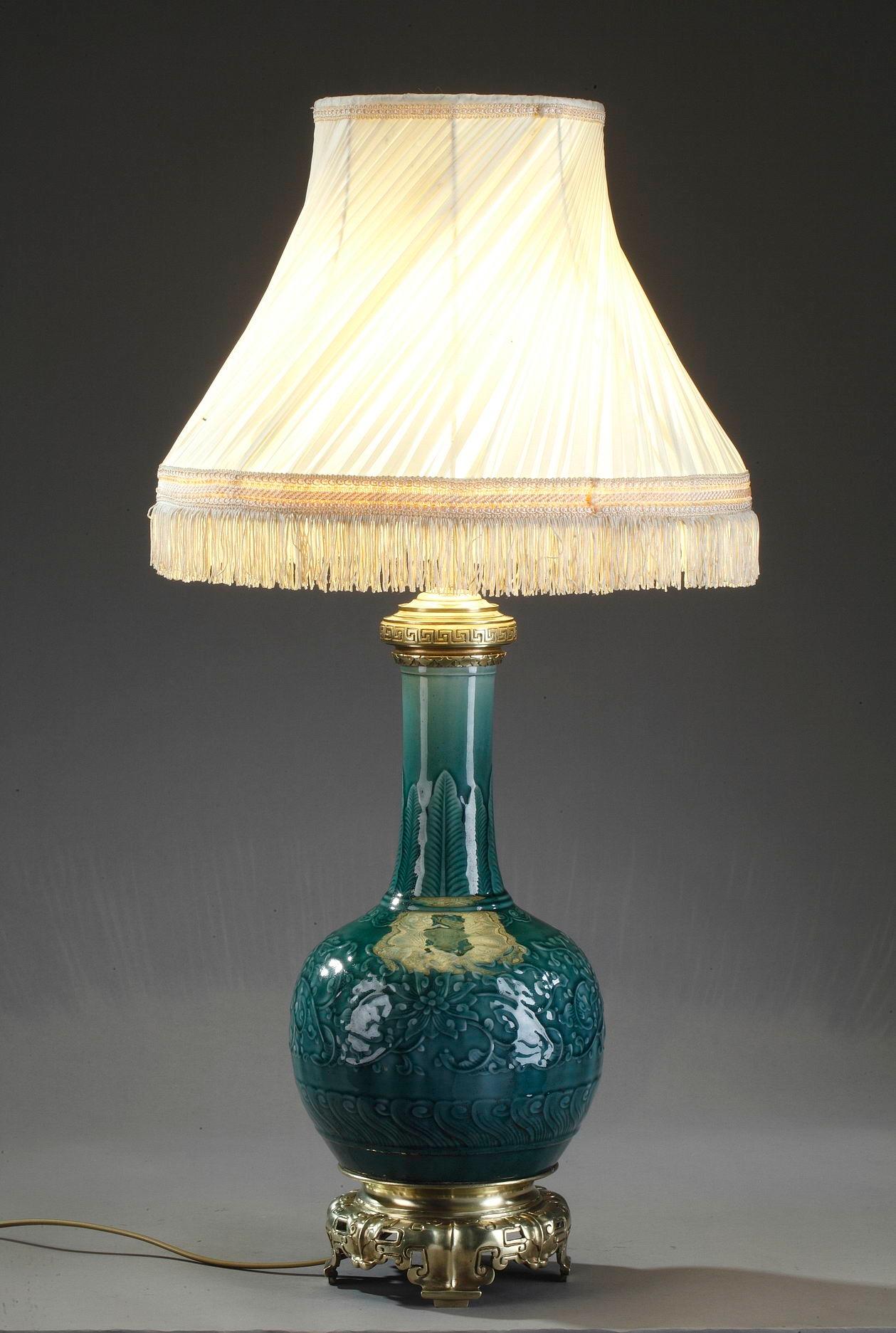 Theodore Deck Porcelain Vase Mounted as Lamp 6
