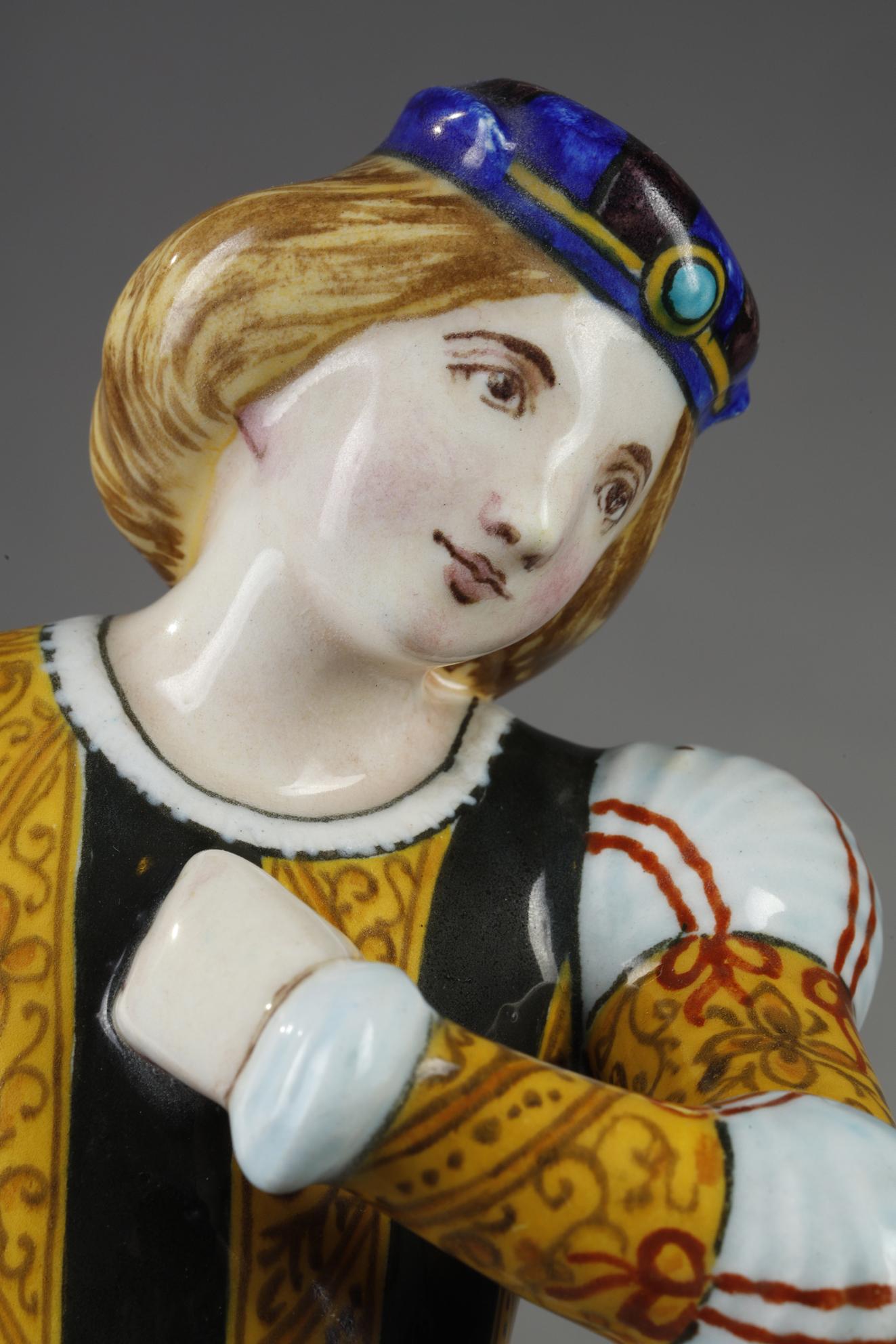 Courtly Love - Gray Figurative Sculpture by Theodore Deck