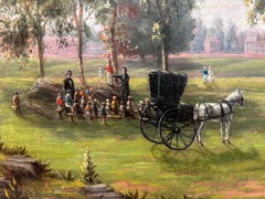 Paesaggio figurativo dal titolo "Tempo di scuola