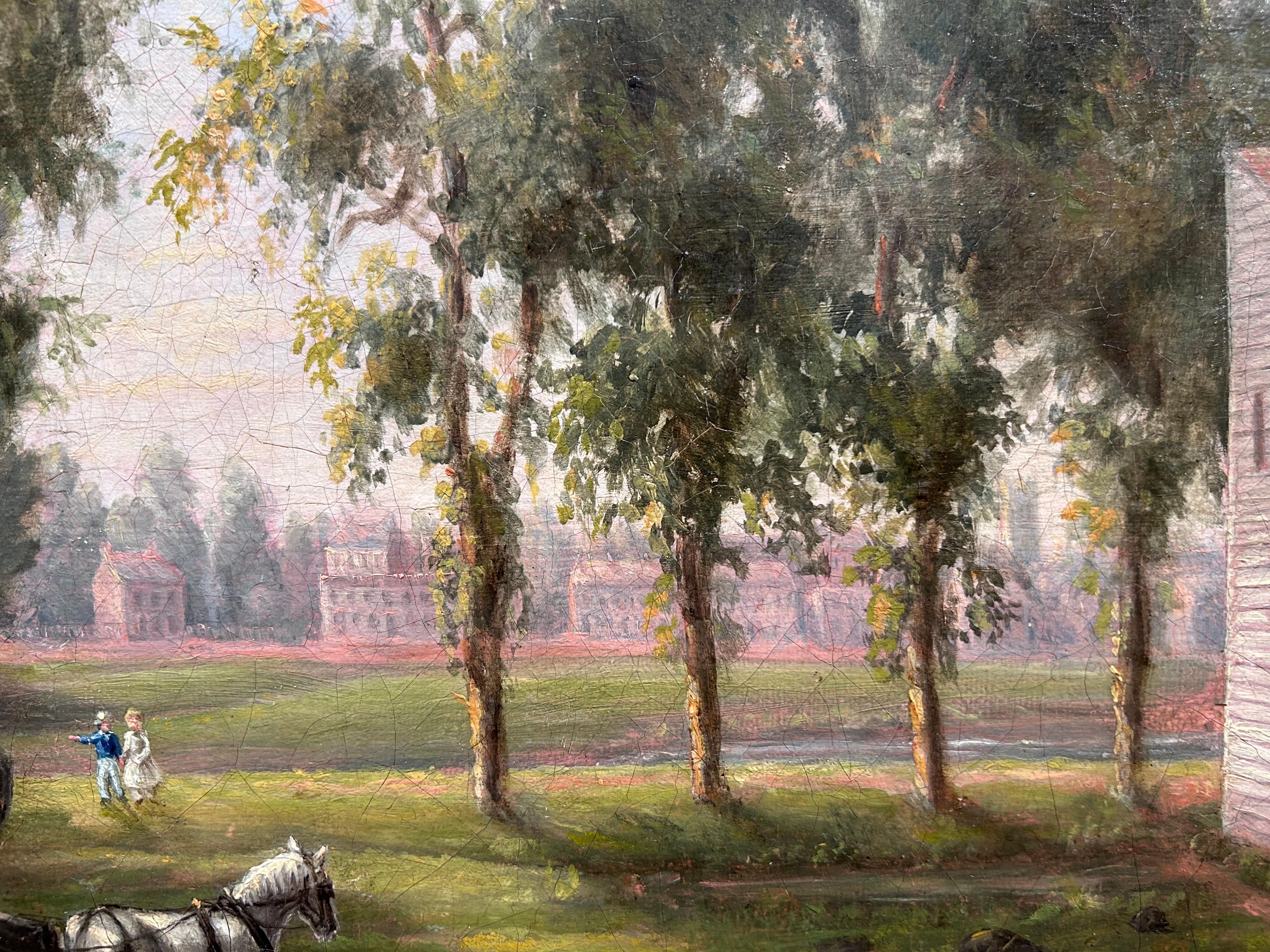 Paisaje figurativo titulado 