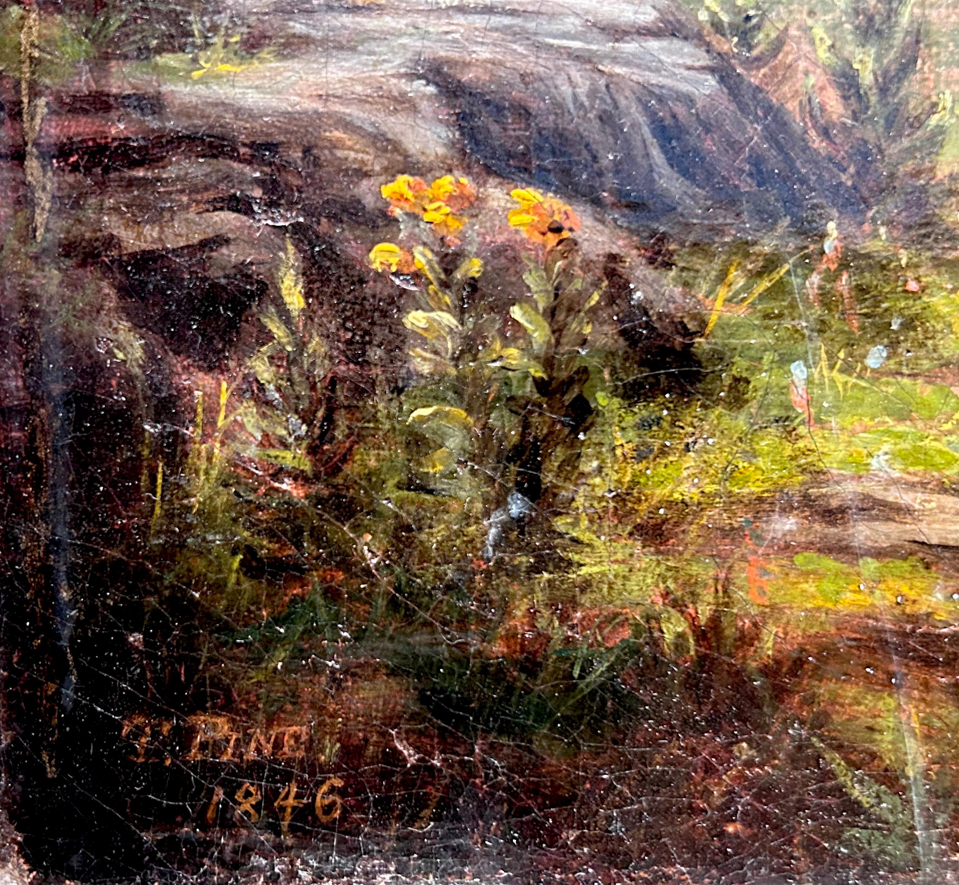 Paisaje figurativo titulado 