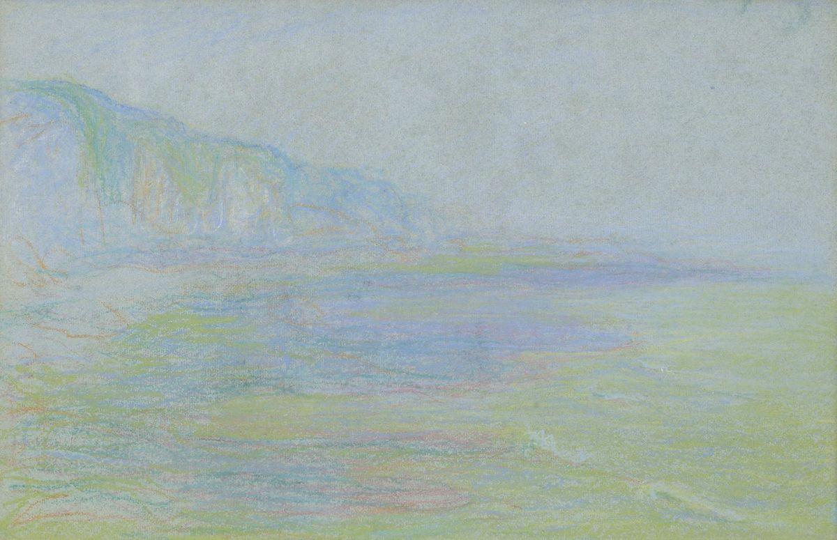French seascape by American Impressionist, Theodore Earl Butler

Theodore Earl Butler (1860-1936)
Coast of France, 1872
Pastel on paper
11 3/4 x 18 1/2 inches (sight)
