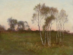 Crepescule - Paysage impressionniste américain, huile de Theodore Earl Butler