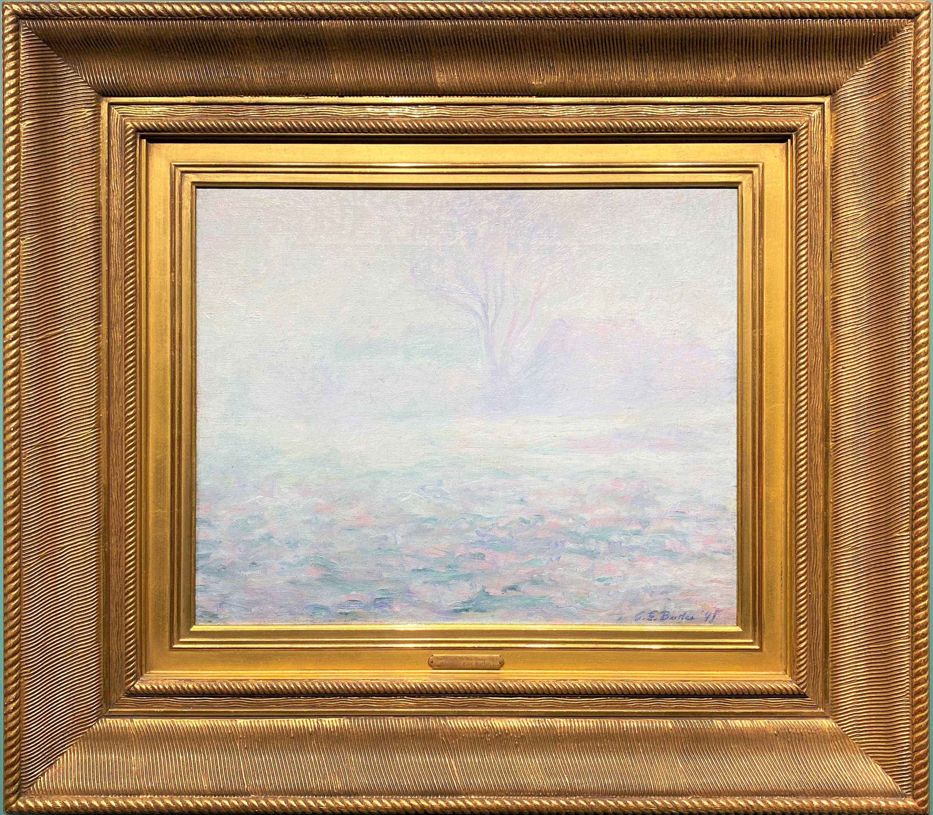 Farm in the Mist, Giverny - Art by Theodore Earl Butler