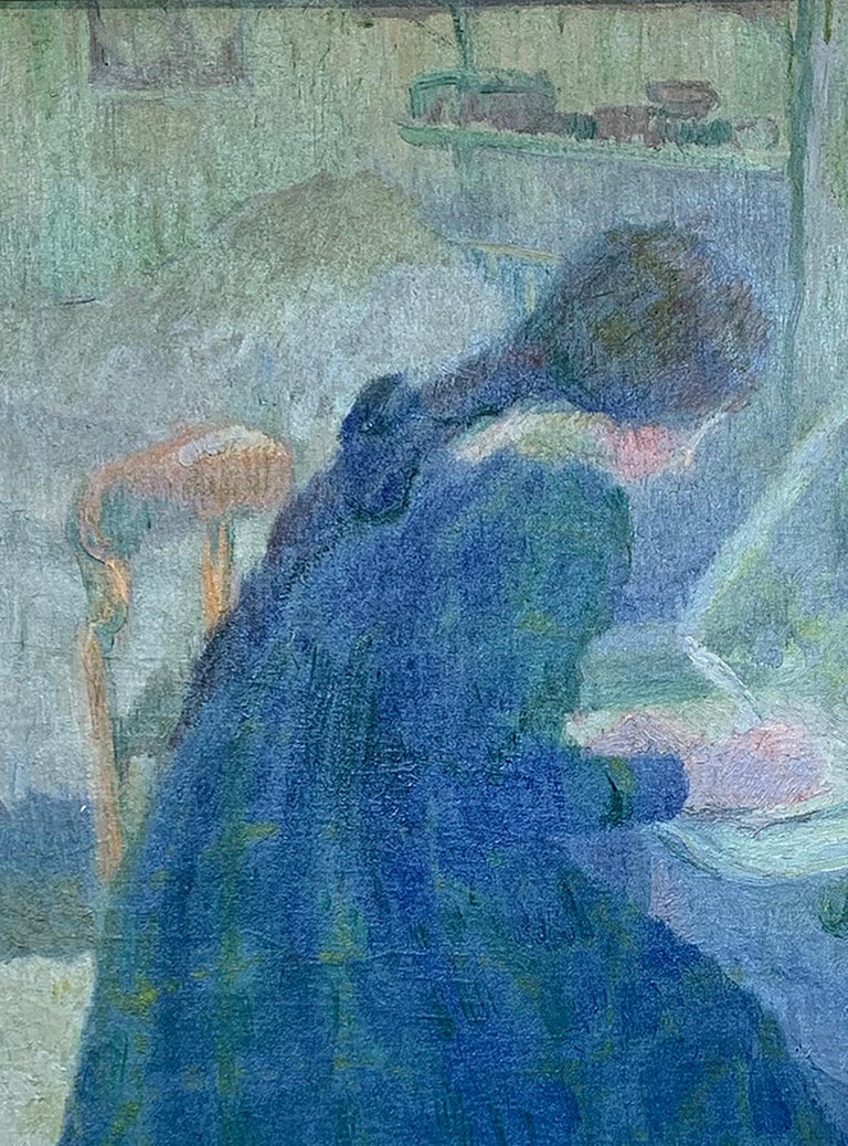 Writing A Letter - American Impressionist Painting by Theodore Earl Butler