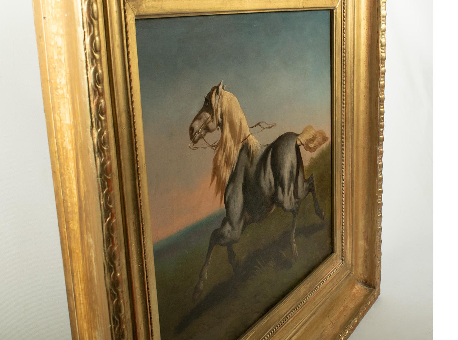 Théodore Fort (French 1810–1896) – Oil on Canvas – LOOSE HORSE For Sale 3