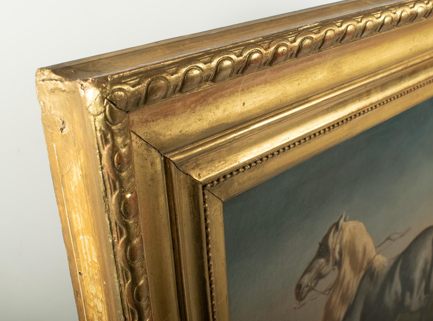 Théodore Fort (French 1810–1896) – Oil on Canvas – LOOSE HORSE For Sale 4
