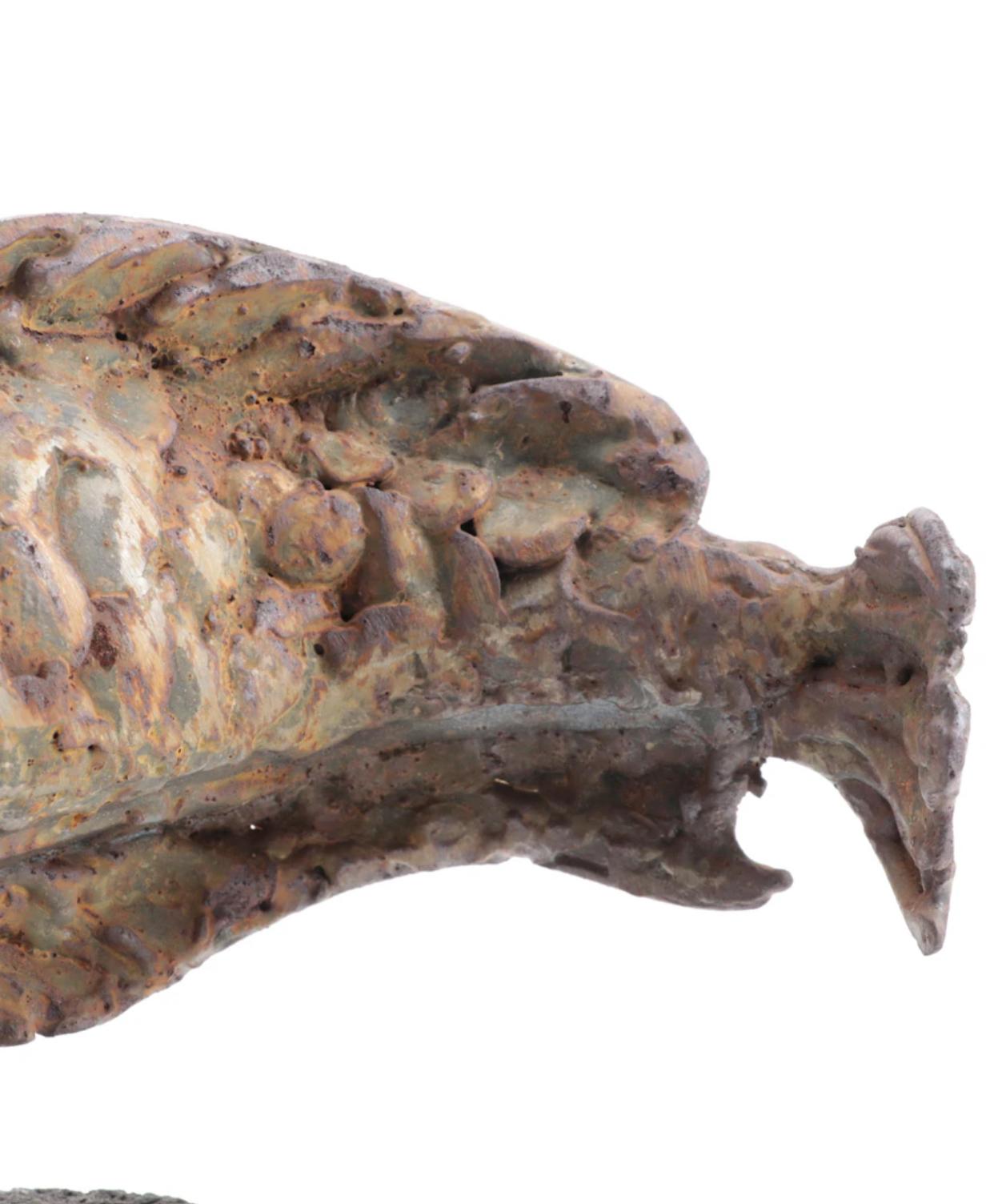 Theodore Gall Iron Sculpture of a Fish with Human Face, Circa 1987 For Sale 3