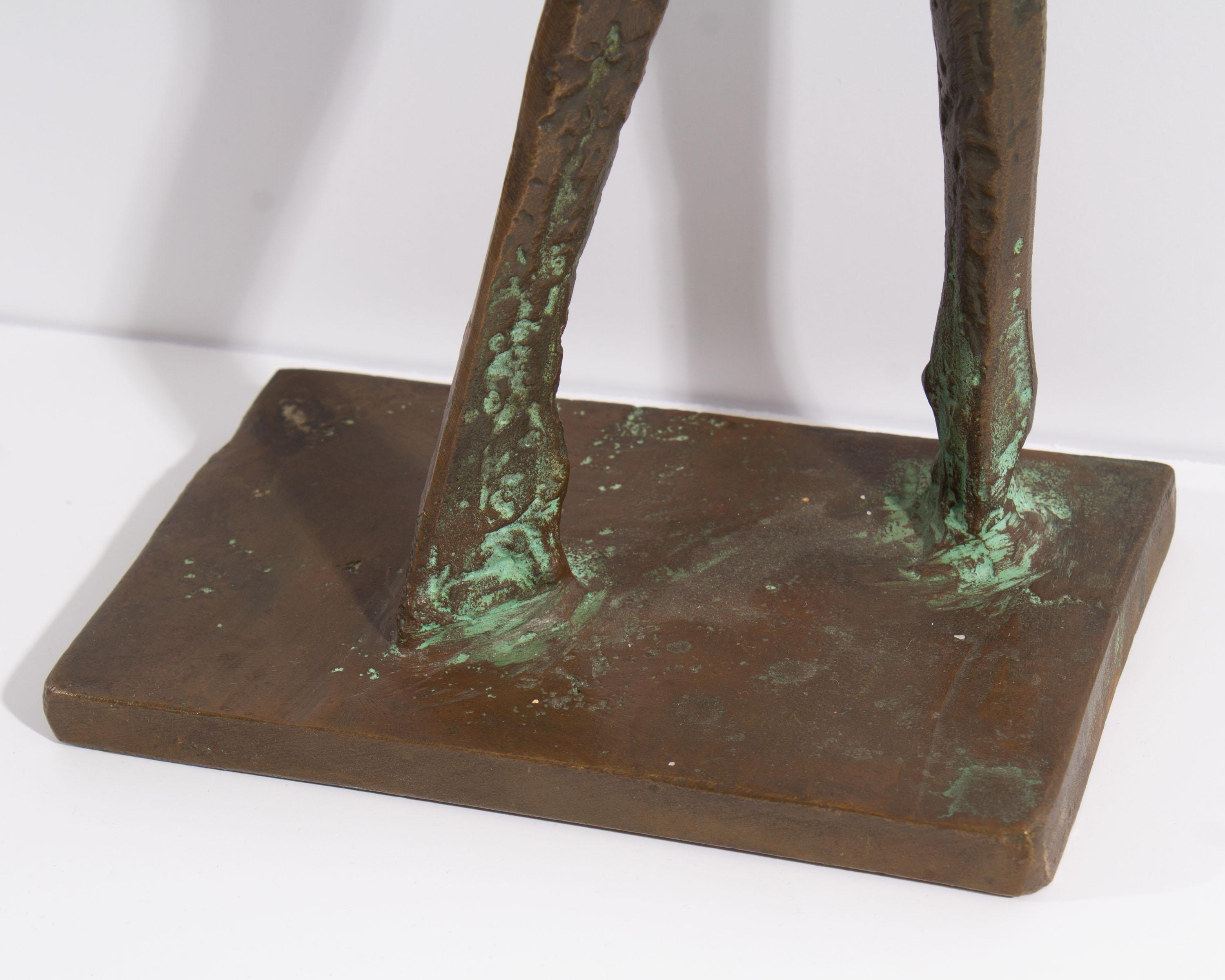 Theodore Gall Signed 1976 Abstract Bronze Sculpture of a Nude Figure  In Good Condition For Sale In Indianapolis, IN