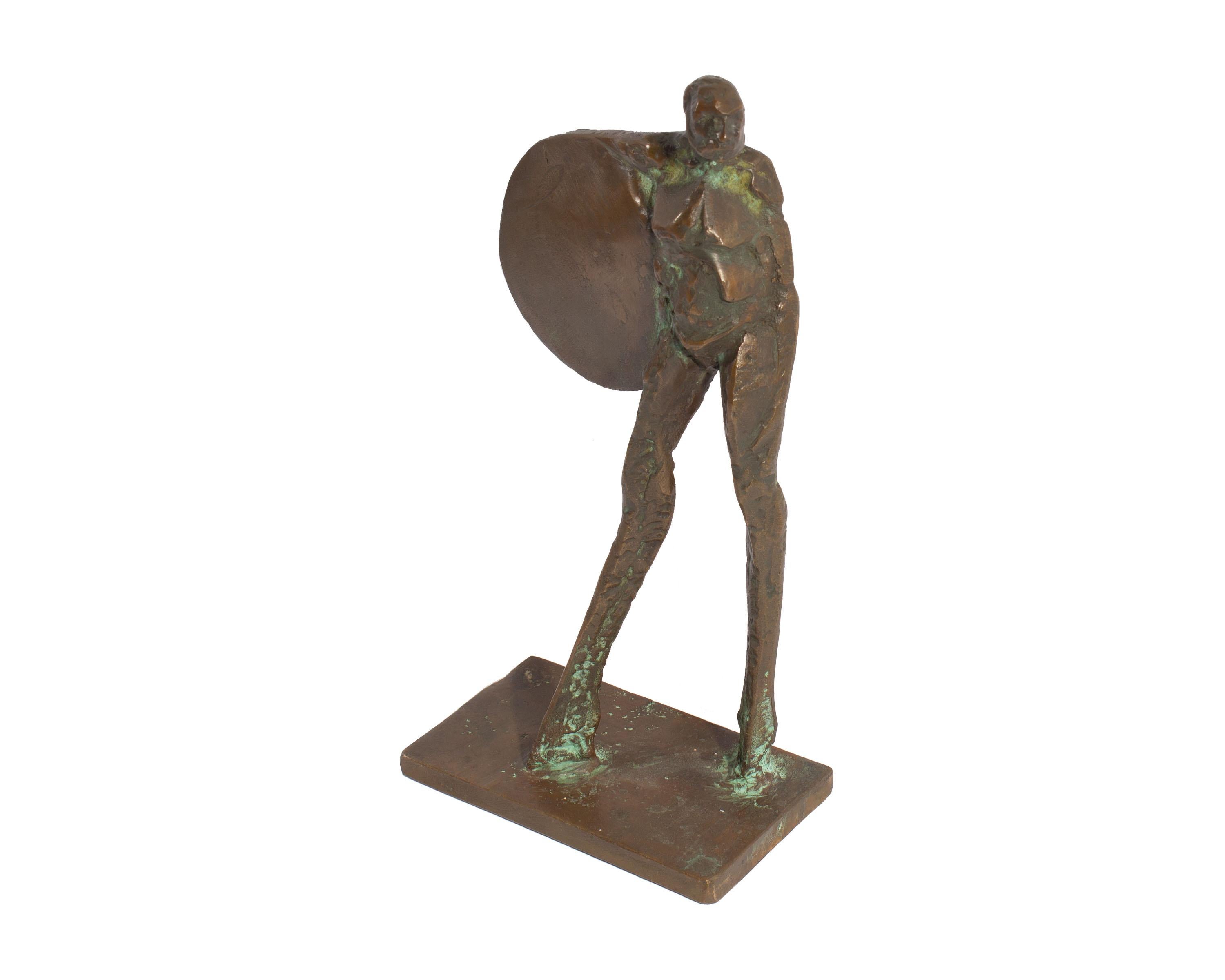 Theodore Gall Signed 1976 Abstract Bronze Sculpture of a Nude Figure  For Sale 1