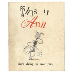 Vintage Theodore Geisel - Dr. SEUSS - This is Ann: She's Dying to Meet You - 1944