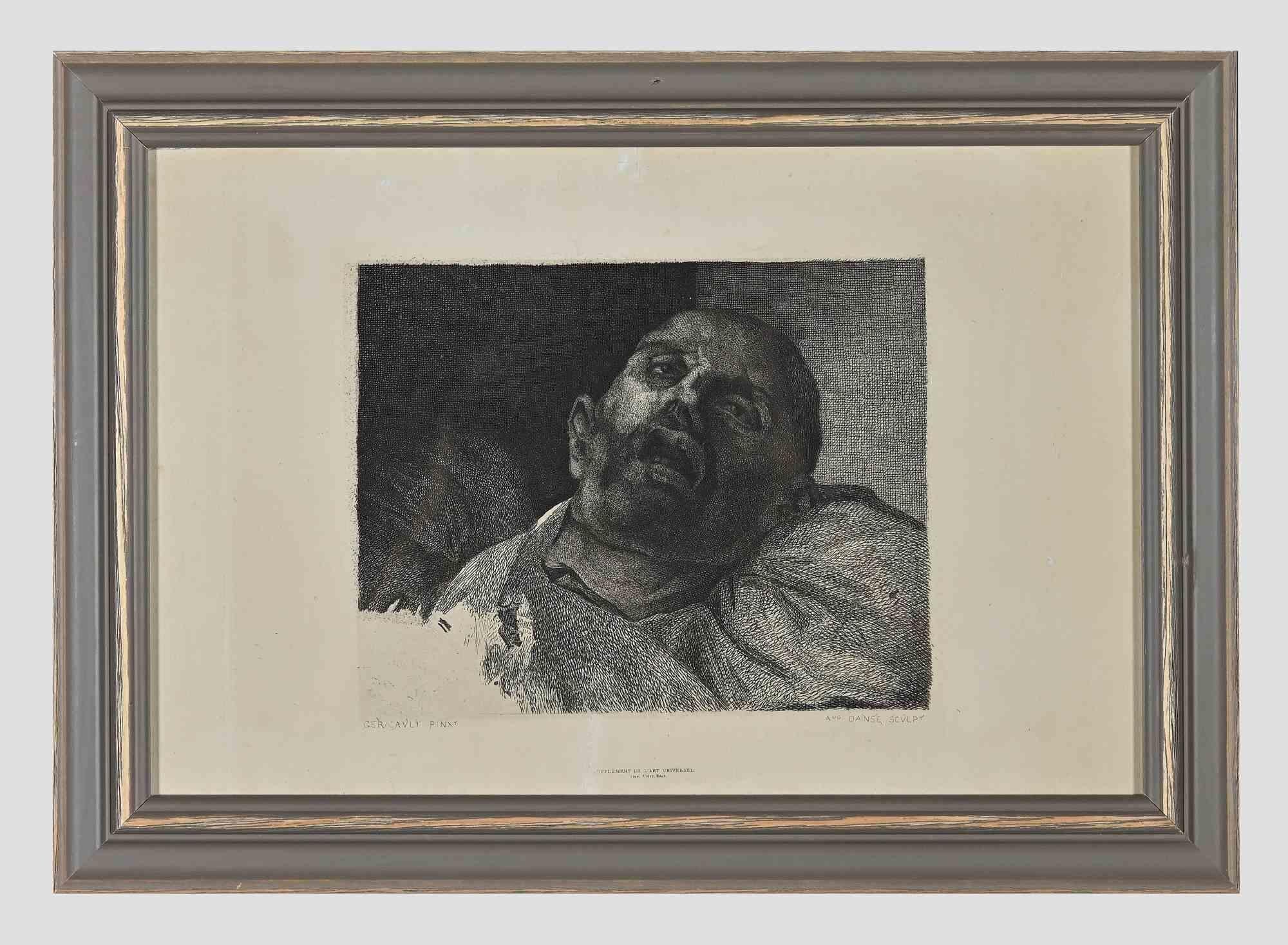 The Pleaded - Original B/w Etching after Théodore Géricault - 1866