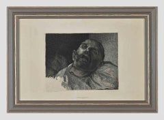 El Suplicante - Aguafuerte original en B/N según Théodore Géricault - 1866