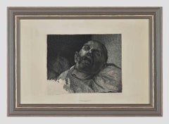 The Pleaded - Original B/w Etching after Théodore Géricault - 1866