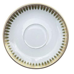 Theodore Haviland Gilt Green and Gold Trinket Dish or Saucer - Limoges France