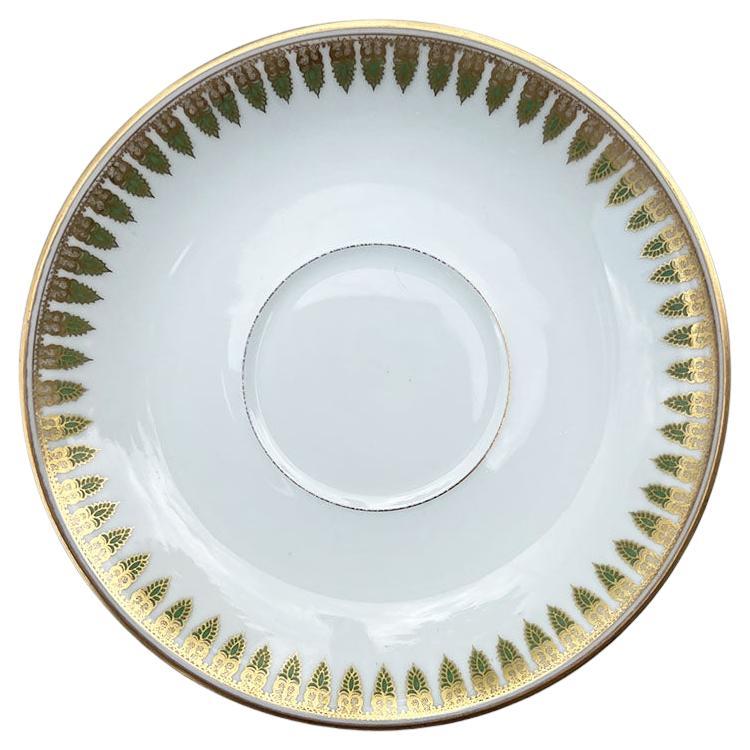 Plato o Baratija Dorado Verde y Dorado Theodore Haviland - Limoges Francia
