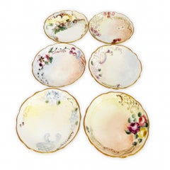 Theodore Haviland Limoges Porcelain Butter Pat Dishes, Set of Six