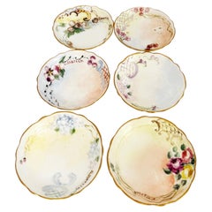 Theodore Haviland Limoges Porcelain Butter Pat Dishes, Set of Six