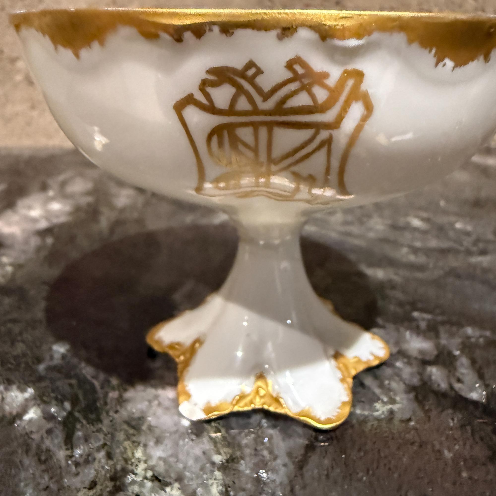 French Theodore Haviland Limoges Punch Cups Pair Porcelain For Sale