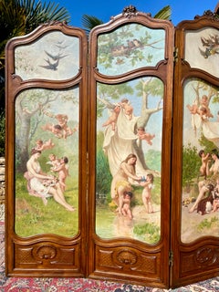 Théodore Jourdan - Screen, The Four Seasons, 19th century