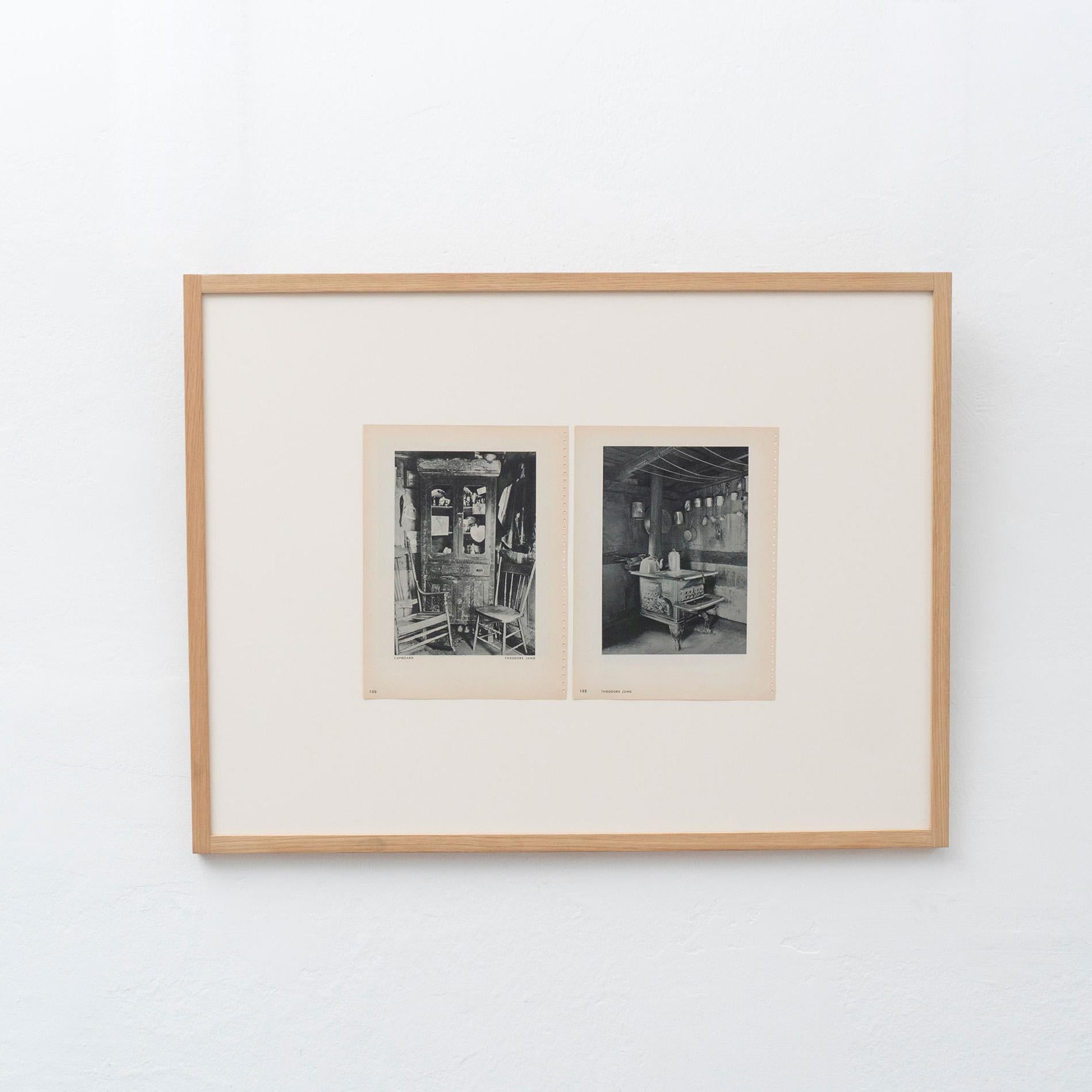 Vintage photo gravure by the photographer Theodore Jung, circa 1940.
Wood frame with passepartout and high quality museum's glass.

In original condition, with minor wear consistent with age and use, preserving a beautiful patina.