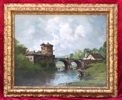 Paisaje con lavandera