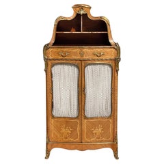 Théodore Millet - Cabinet Cartonnier Vitrine Louis XV Style