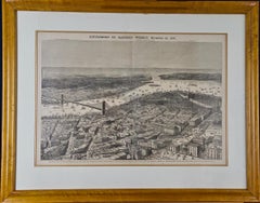  View of Proposed Brooklyn Bridge et New York City (Vue de 1870)