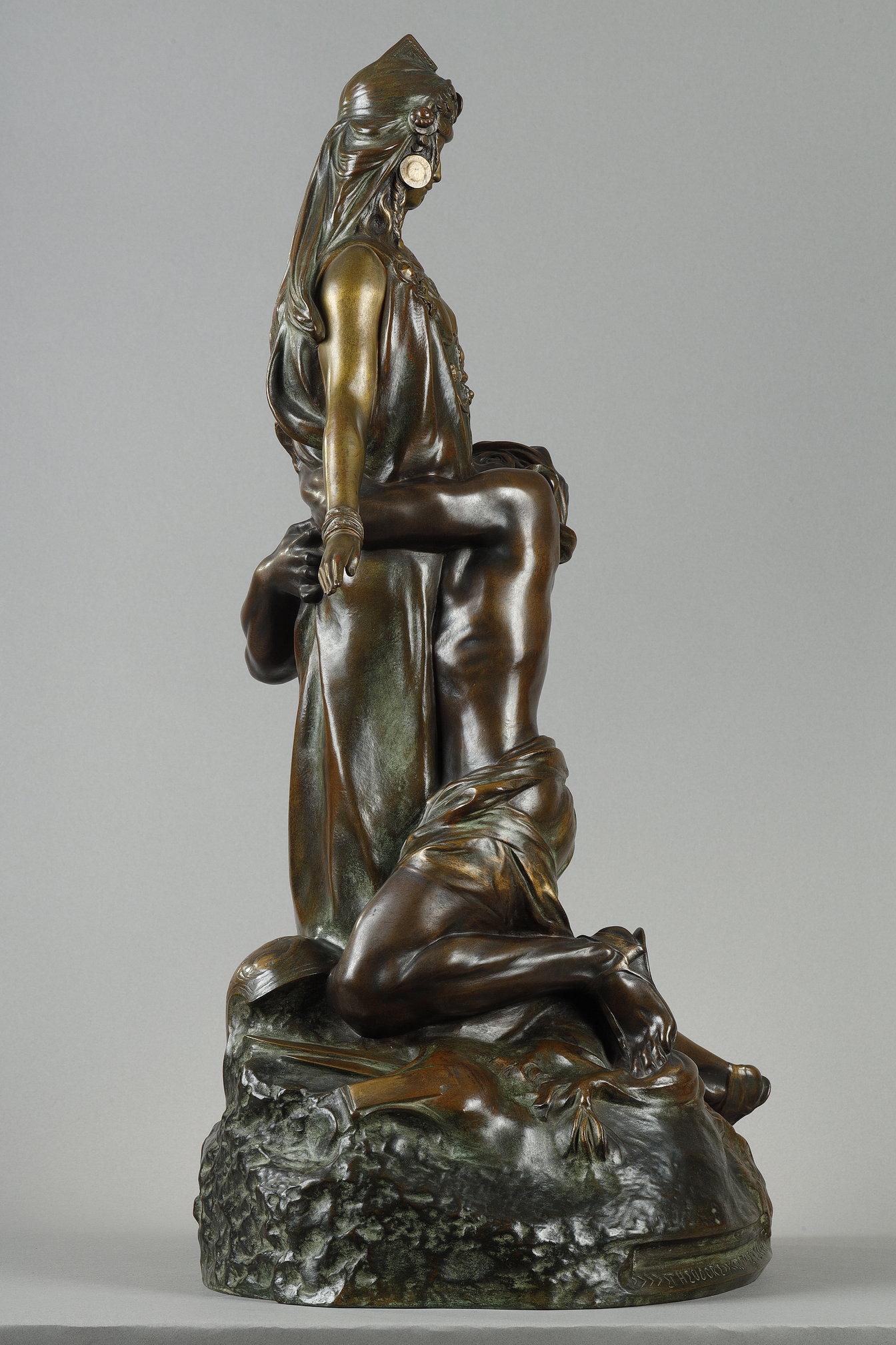 Salammbô a Mathô - Sculpture Scuola francese di Théodore Rivière