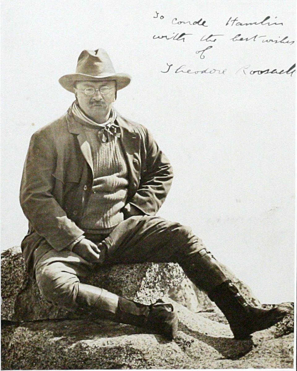 TEDDY ROOSEVELT 8X10 Great Photograph in Cowboy Clothes 1910