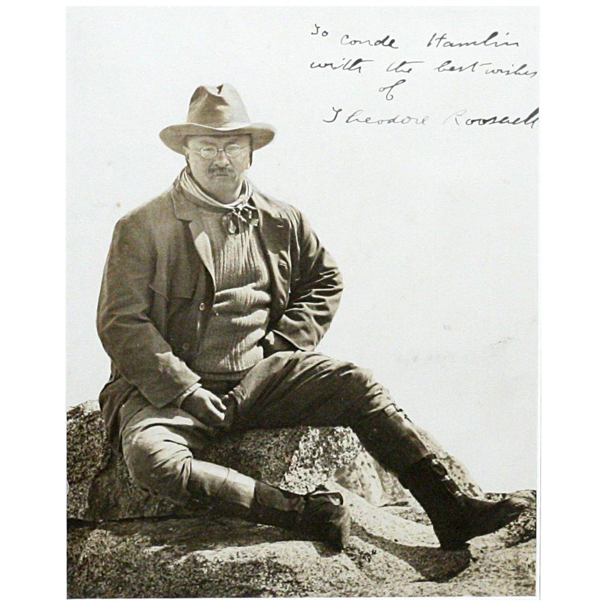 Theodore Roosevelt in Yosemite Large Historic Signed Photograph